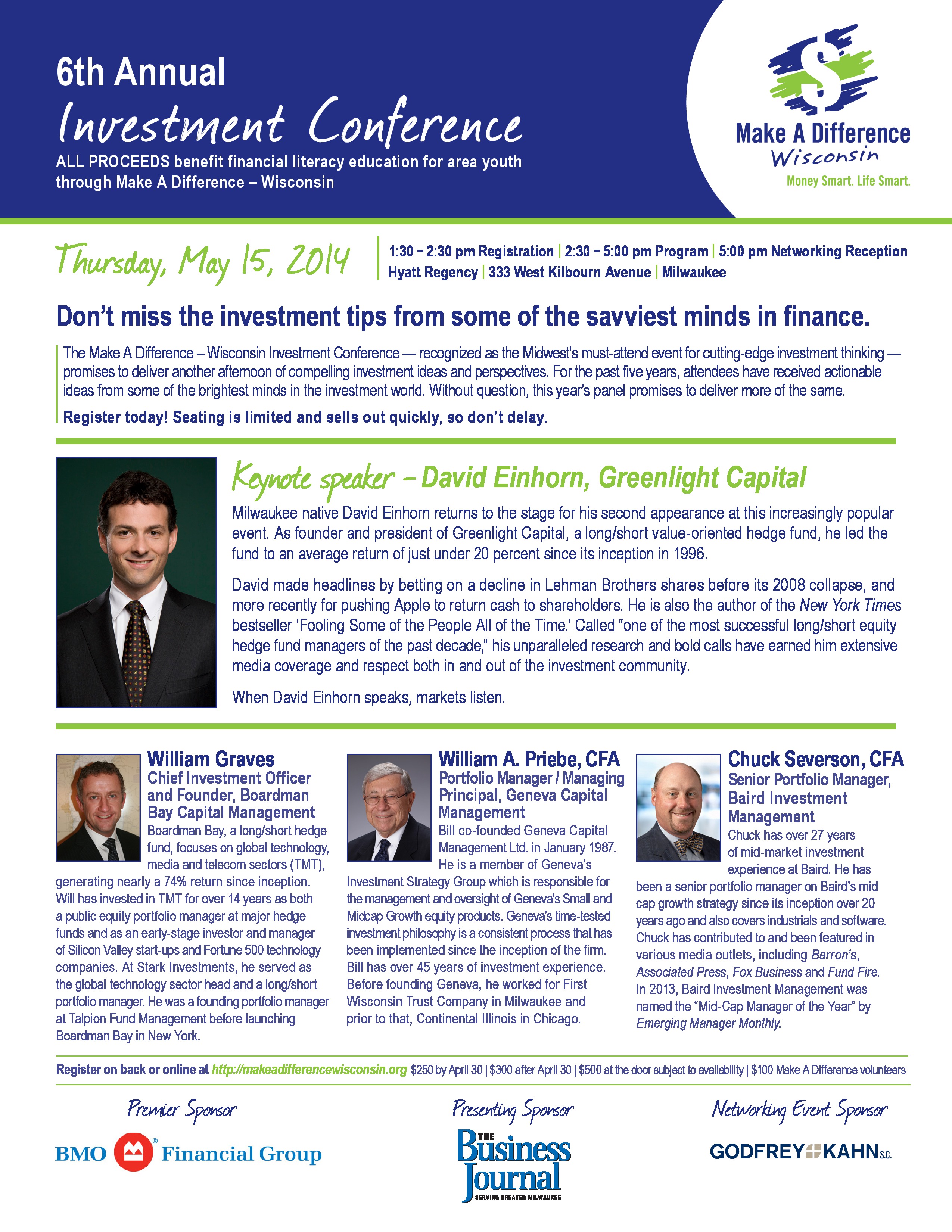 Make A Differenece-Wisconsin 2014 Investment Conference